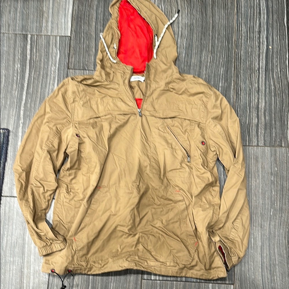 Men's Tan Hooded Jacket